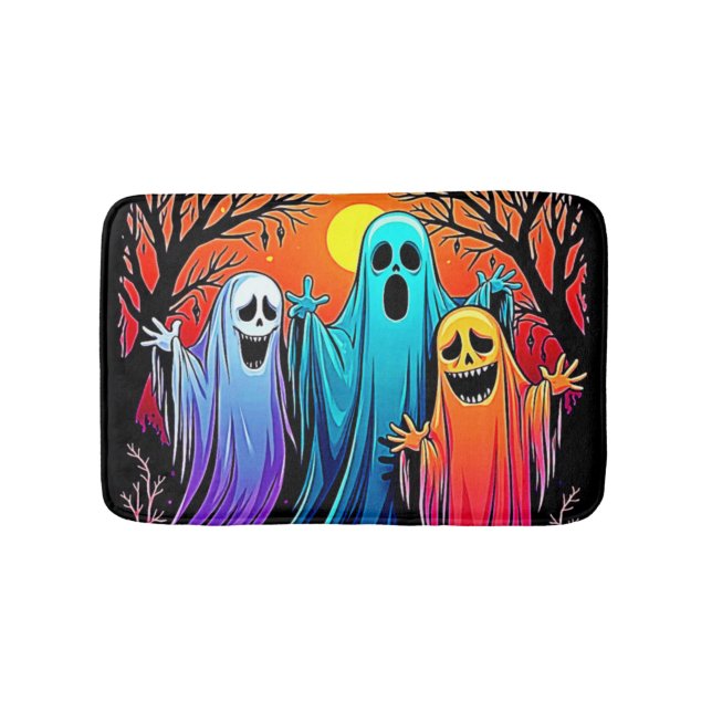Tapis De Bain Trois modèles Éffrayants d'Halloween (Devant)
