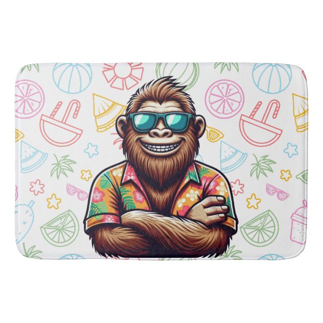 Tapis De Bain Tropical/beach yeti/bigfoot (Devant)