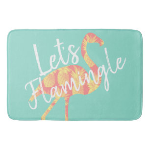 Tapis De Bain Tropical Flamingle Flamant rose & ananas