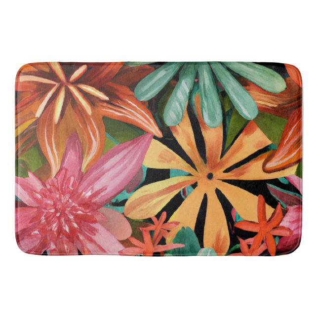 Tapis De Bain tropical/hawaïen/floral/fleur (Devant)
