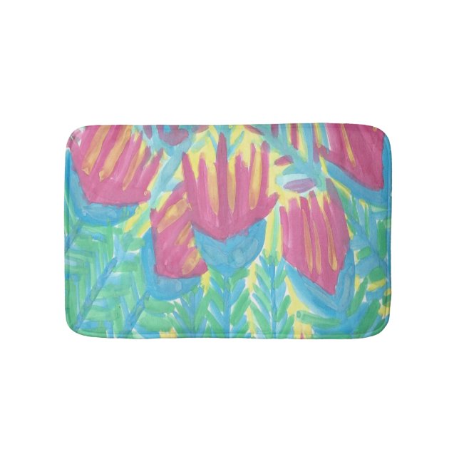 Tapis De Bain Tropical Lotus Garden Bain Mat (Devant)