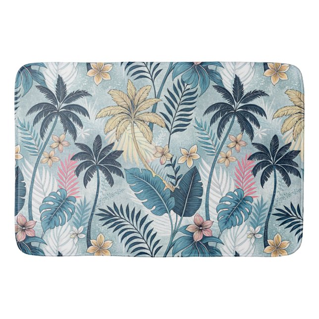 Tapis De Bain Tropical Palm Trees Monstera Beach (Devant)