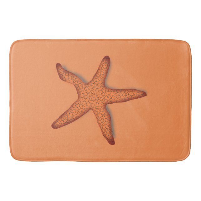 Tapis De Bain Tropical Starfish Orange (Devant)