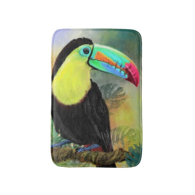 Tapis De Bain Tropical Toucan Bath Mat (Devant (Vertical))