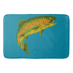 Tapis De Bain Truite arc-en-ciel feuille Aspen 4