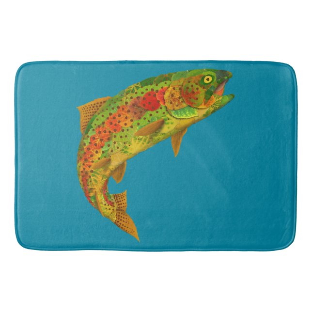 Tapis De Bain Truite arc-en-ciel feuille Aspen 5 (Devant)