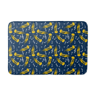Tapis De Bain Trumpet Music Notes Motif