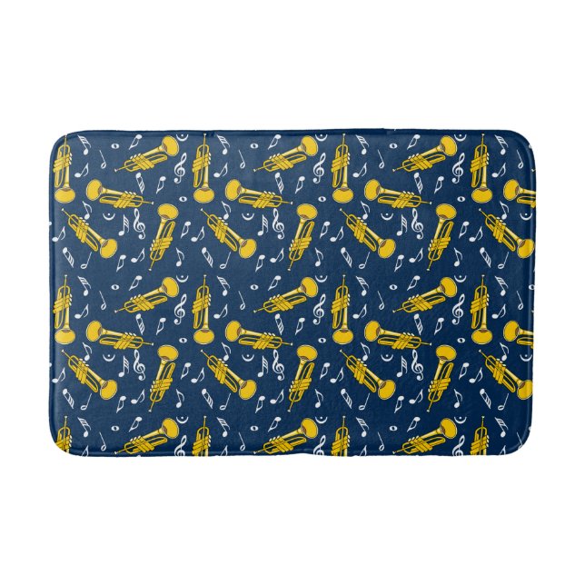 Tapis De Bain Trumpet Music Notes Motif (Devant)