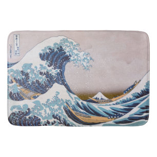 Tapis De Bain Tsunami Grande Vague au large de Kanagawa Japon pa