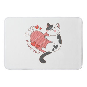 Tapis De Bain Tu es un joli chat pour la Saint-Valentin