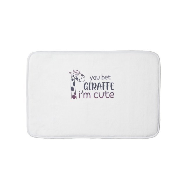 Tapis De Bain Tu paries Giraffe Je suis mignonne (Devant)
