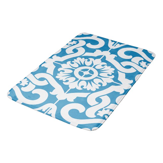 Tapis De Bain Tuiles bleues portugaises 1 (Angle)