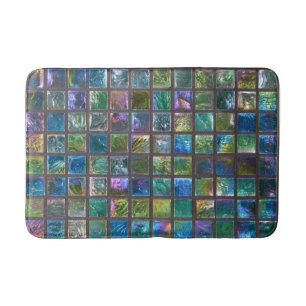 Tapis De Bain Tuiles multicolores brillantes en céramique