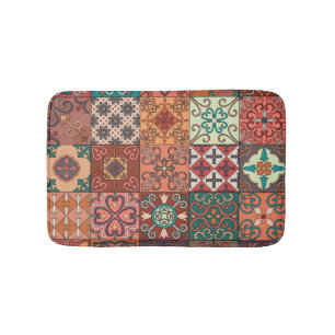 Tapis De Bain Tuiles portugaises : Talavera Style Azulejo.