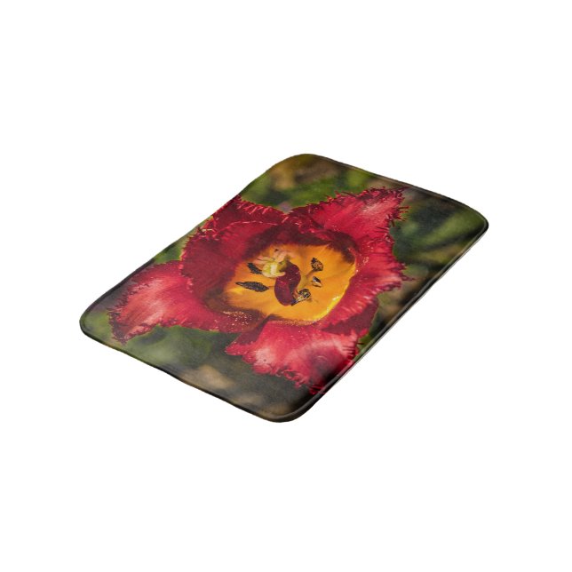 Tapis De Bain Tuliforme rouge (Angle)