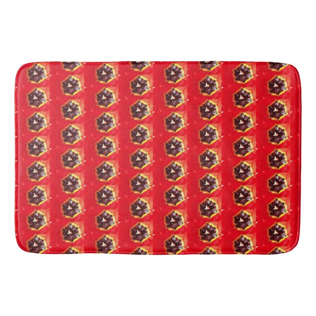 Tapis De Bain Tulipe rouge écarlate (Devant)