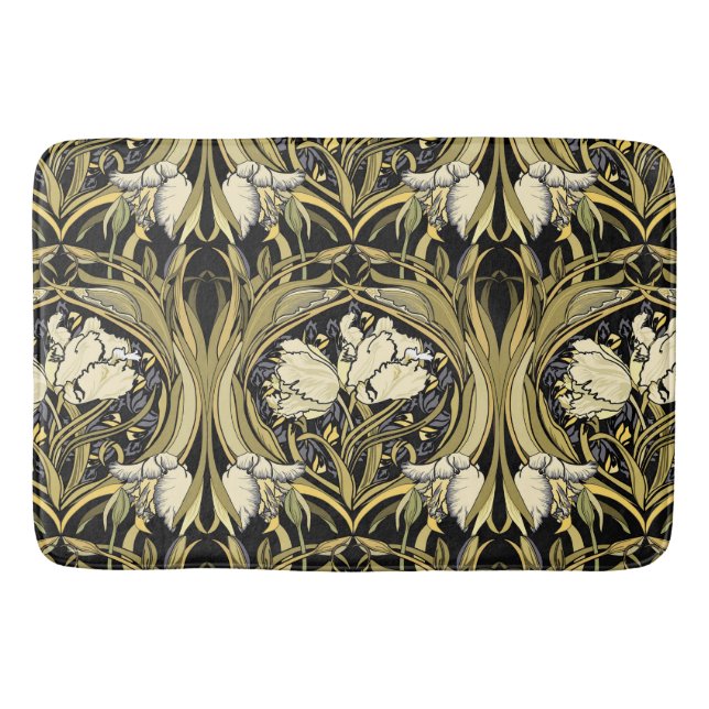Tapis De Bain Tulipes blanches Art nouveau (Devant)