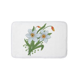 Tapis De Bain Tulipes et fleurs de jonquilles