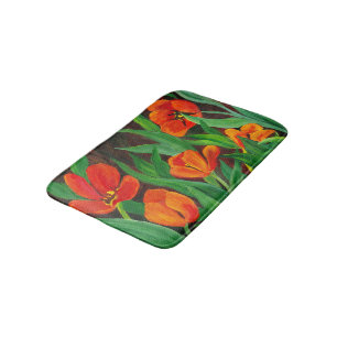 Tapis De Bain Tulipes rouges