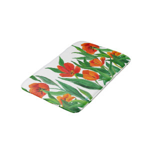 Tapis De Bain Tulipes rouges