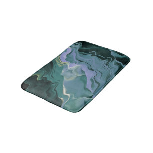 Tapis De Bain Turbulence bleue Acrylique pour l'art Abstrait