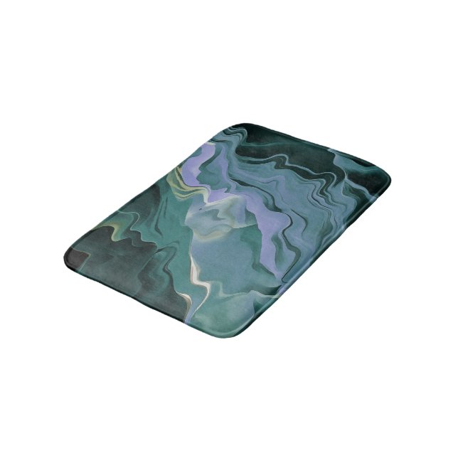 Tapis De Bain Turbulence bleue Acrylique pour l'art Abstrait (Angle)