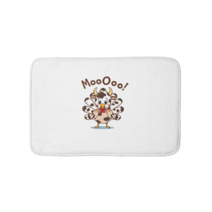 Tapis De Bain Turquie Moo Costume de vache mignonne Thanksgiving