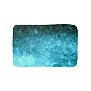 Tapis De Bain Turquoise Bleu Abstrait Texture
