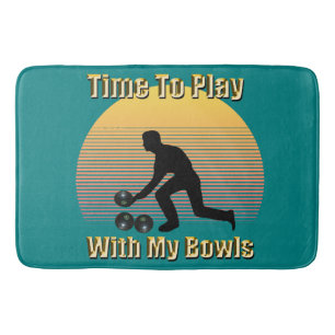 Tapis De Bain Turquoise Bowles de pelouse Playtime, Mat de bain