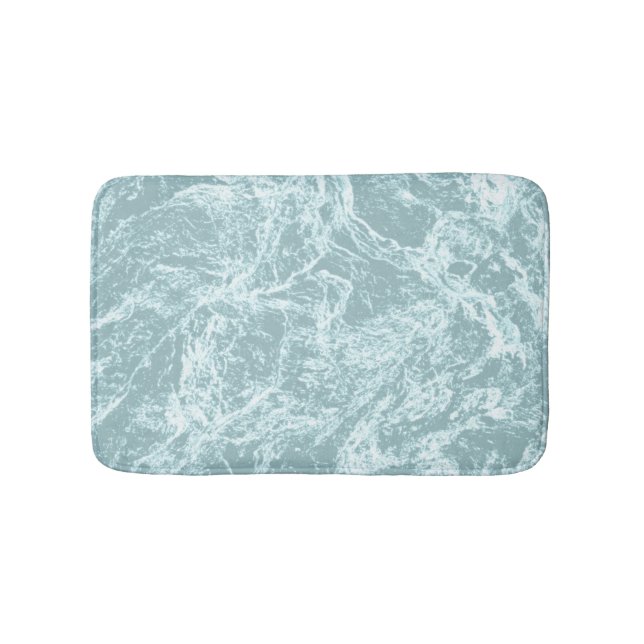 Tapis De Bain Turquoise clair pastel abstrait (Devant)