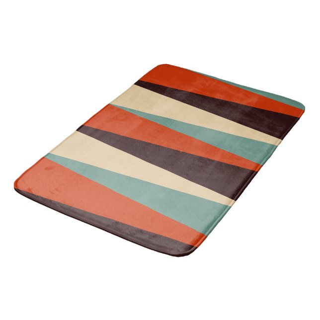 Tapis De Bain Turquoise et orange (Angle)