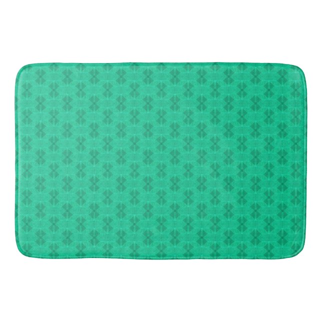 Tapis De Bain Turquoise néon texturé. (Devant)