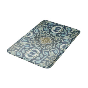 Tapis De Bain Turquoise Turquoise Seafoam Green Bali Motif Batik