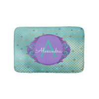 Turquoise vert et mauve Étalons de sirène Monogram