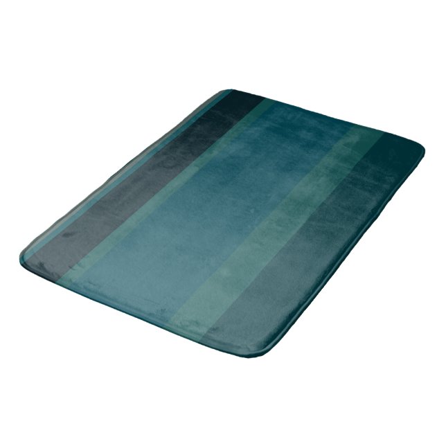 Tapis De Bain Turquoises bandes (Angle)