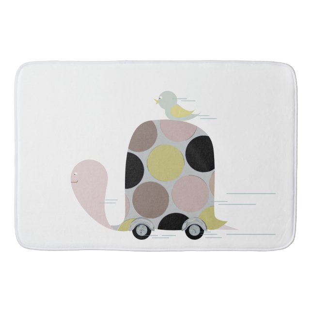 Tapis De Bain Tweeter sur une Tortue (Devant)
