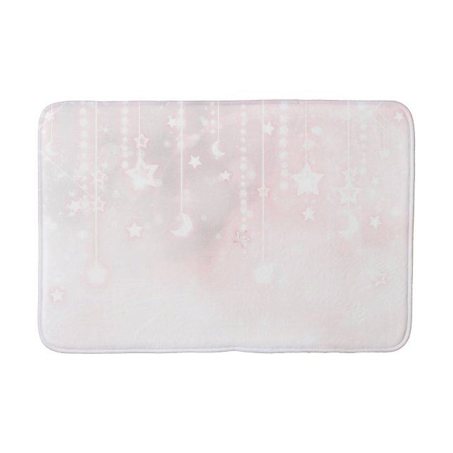 Tapis De Bain Twinkle petit Rose étoile Or Celestial étoiles (Devant)