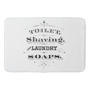 Tapis De Bain Typographie d'annonce d'articles de toilette