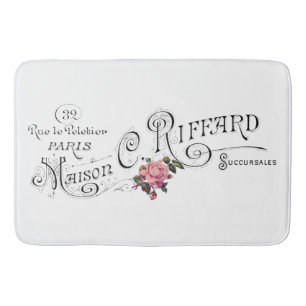 Tapis De Bain Typographie Vintage gravée