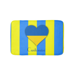 Tapis De Bain Ukraine Drapeau bleu jaune Thunder_Cove