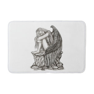 Tapis De Bain Un ange endormi sur la pierre