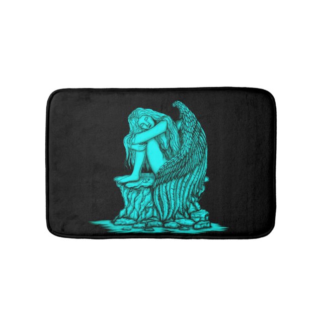 Tapis De Bain Un ange endormi sur la pierre (Devant)