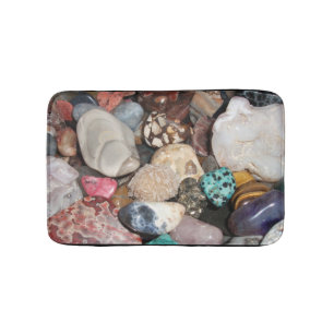Tapis De Bain Un bon nombre de roches polies, agate, oeil de