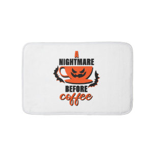 Tapis De Bain Un cauchemar avant le café - Halloween
