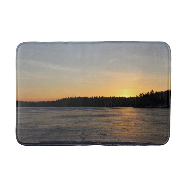 Tapis De Bain Un coucher de soleil gelé (Devant)