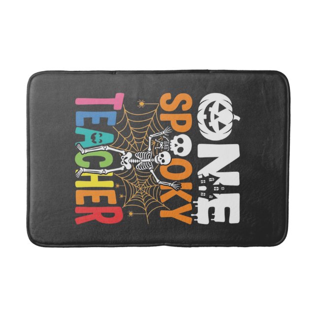 Tapis De Bain Un design Halloween d'enseignant effrayant_1 (Devant)