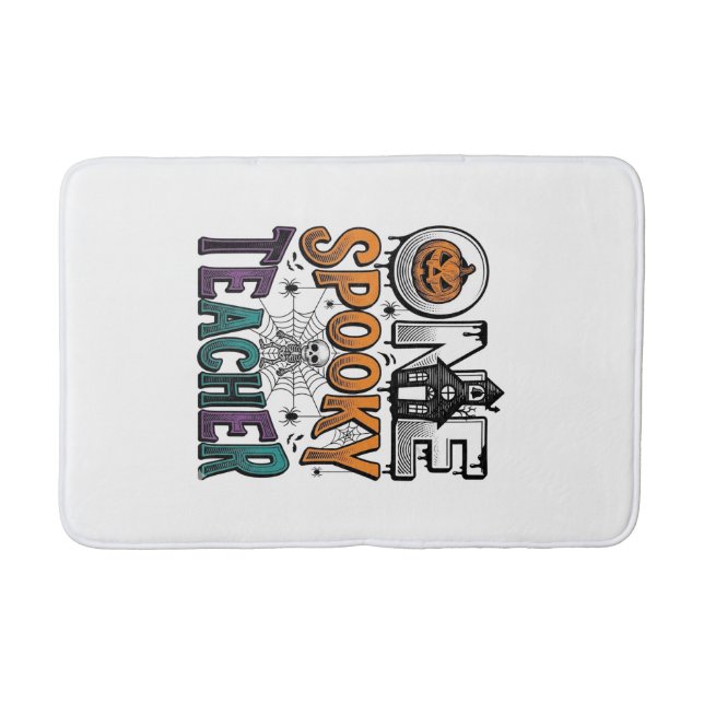 Tapis De Bain Un design vectoriel Halloween d'un professeur effr (Devant)