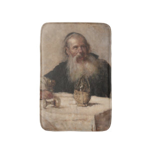 Tapis De Bain Un homme juif boit du vin (par Olga Boznanska)