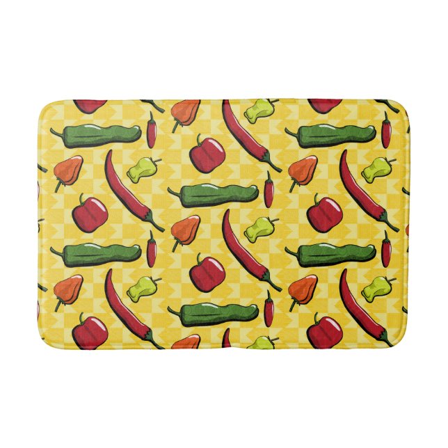 Tapis De Bain Un monde de poivrons poivrons Mat de bain (Devant)