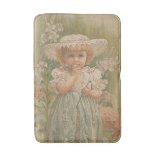 Tapis De Bain "Un Pâques naissant" Illustration vintage, vers 18